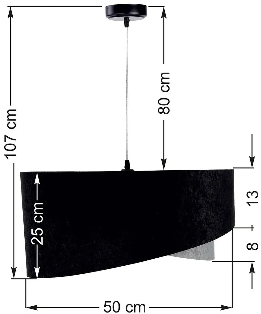Czarno-szara nowoczesna lampa wisząca - EX980 C8-F38