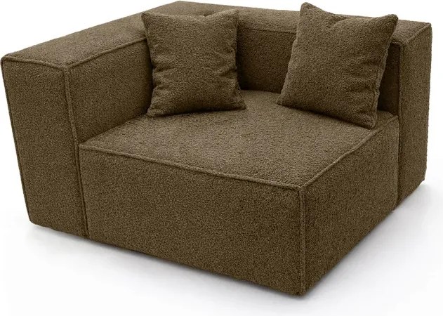 Narożnik Modułowy CERIO Brązowy Boucle Nowoczesny