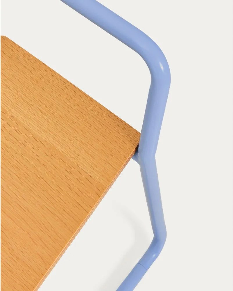 Niebieskie metalowe krzesło dziecięce Tinn – Kave Home