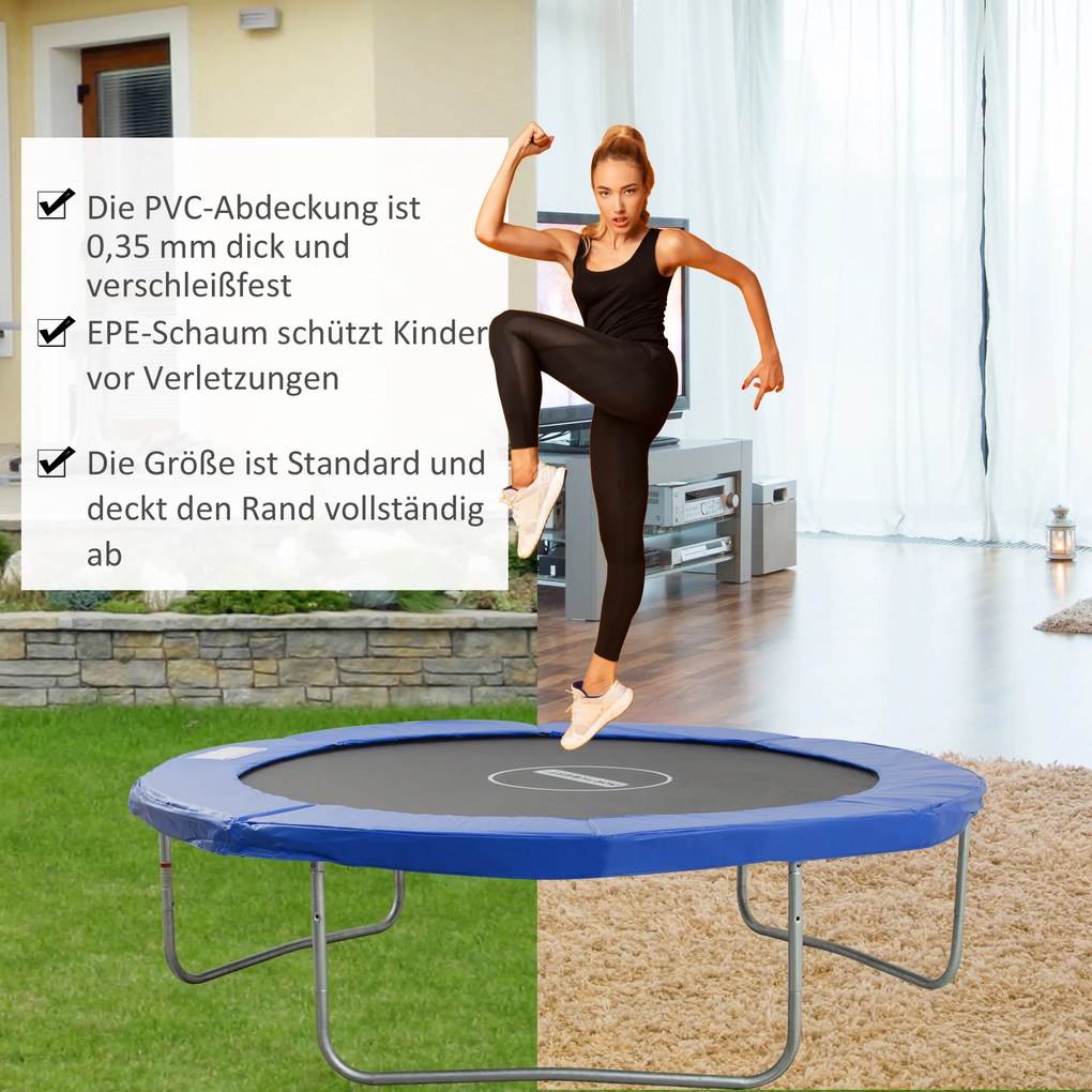 Outsunny Osłona na Sprężyny do Trampoliny 244cm Akcesoria Bezpieczeństwa Kolor Niebieski | Aosom PL