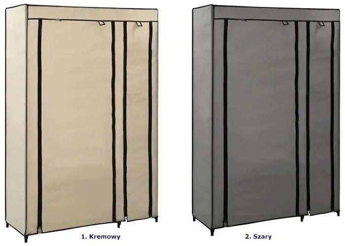 Grafitowa Szafa Tekstylna Na Ubrania T4-L36