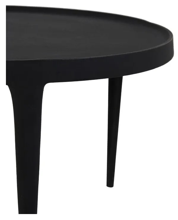 Czarne okrągłe stoliki zestaw 2 szt. ø 75 cm Tobias – Light &amp; Living