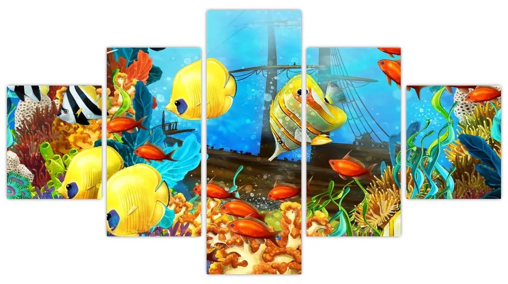 Obraz - Kolorowa rafa koralowa (125x70 cm)