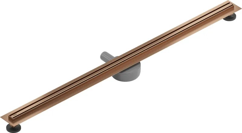 Mexen Flat 360° Slim odpływ liniowy obrotowy 120 cm, miedź szczotkowana - 1C41120
