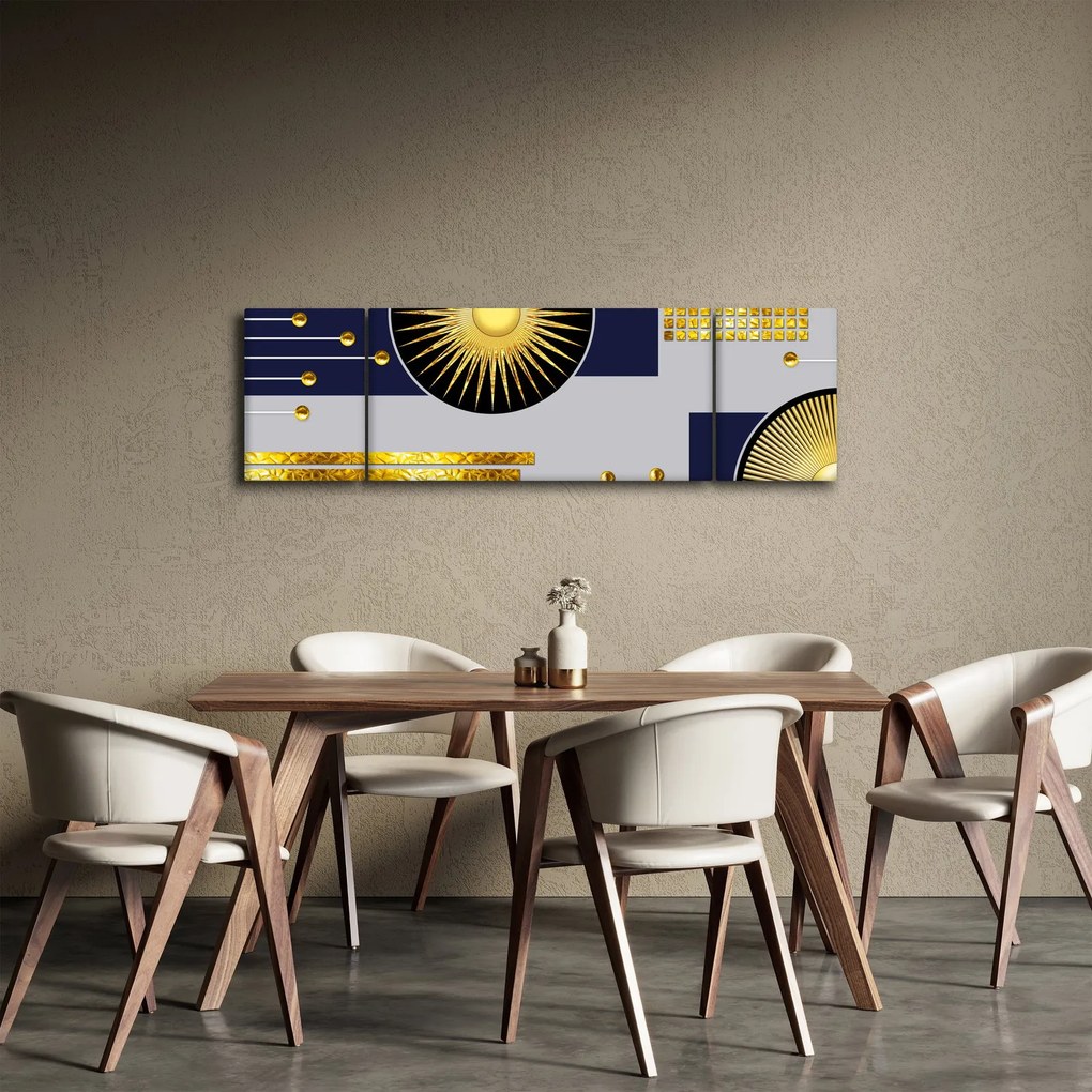Obraz - Złote koła (170x50 cm)