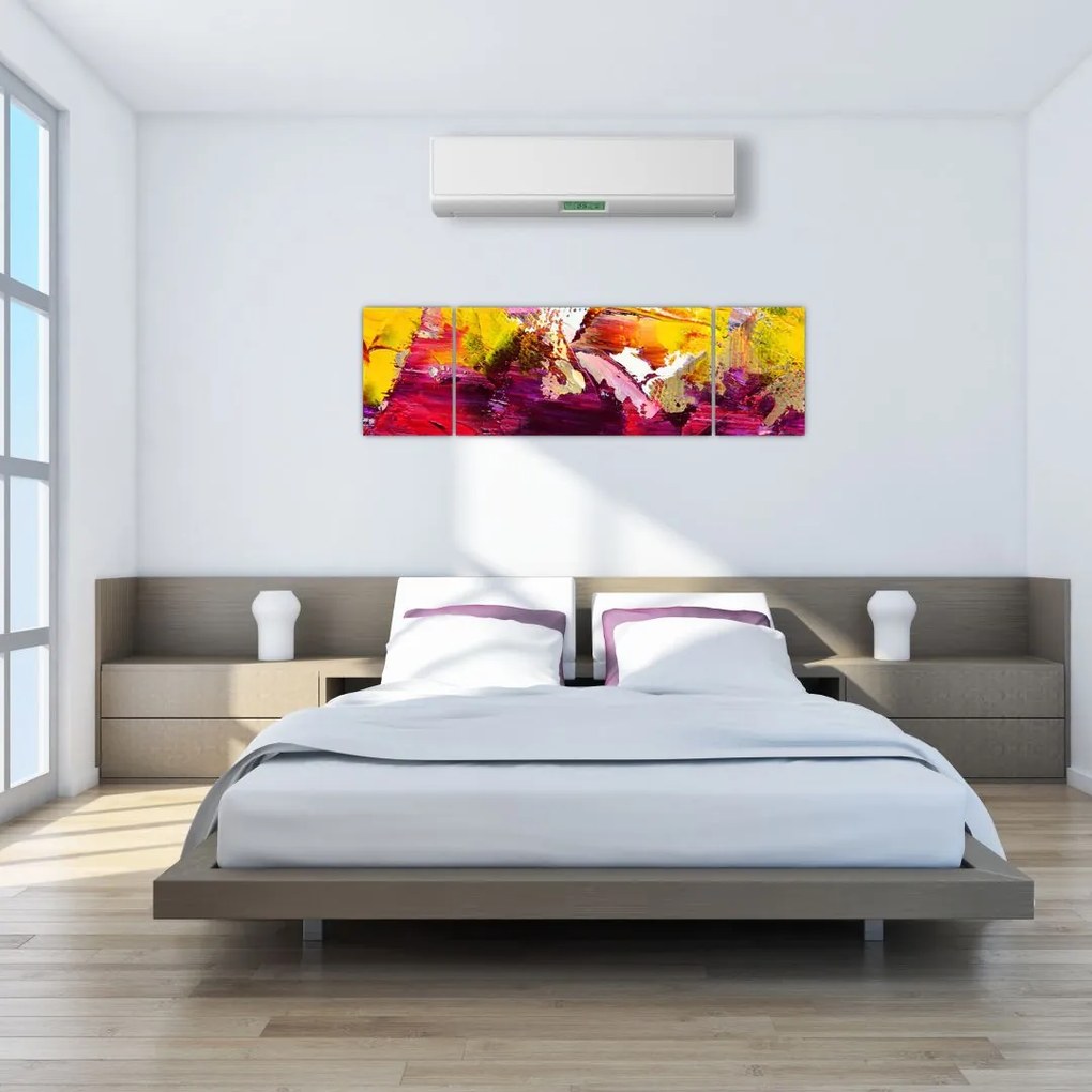 Obraz abstrakcji - malarstwo (170x50 cm)
