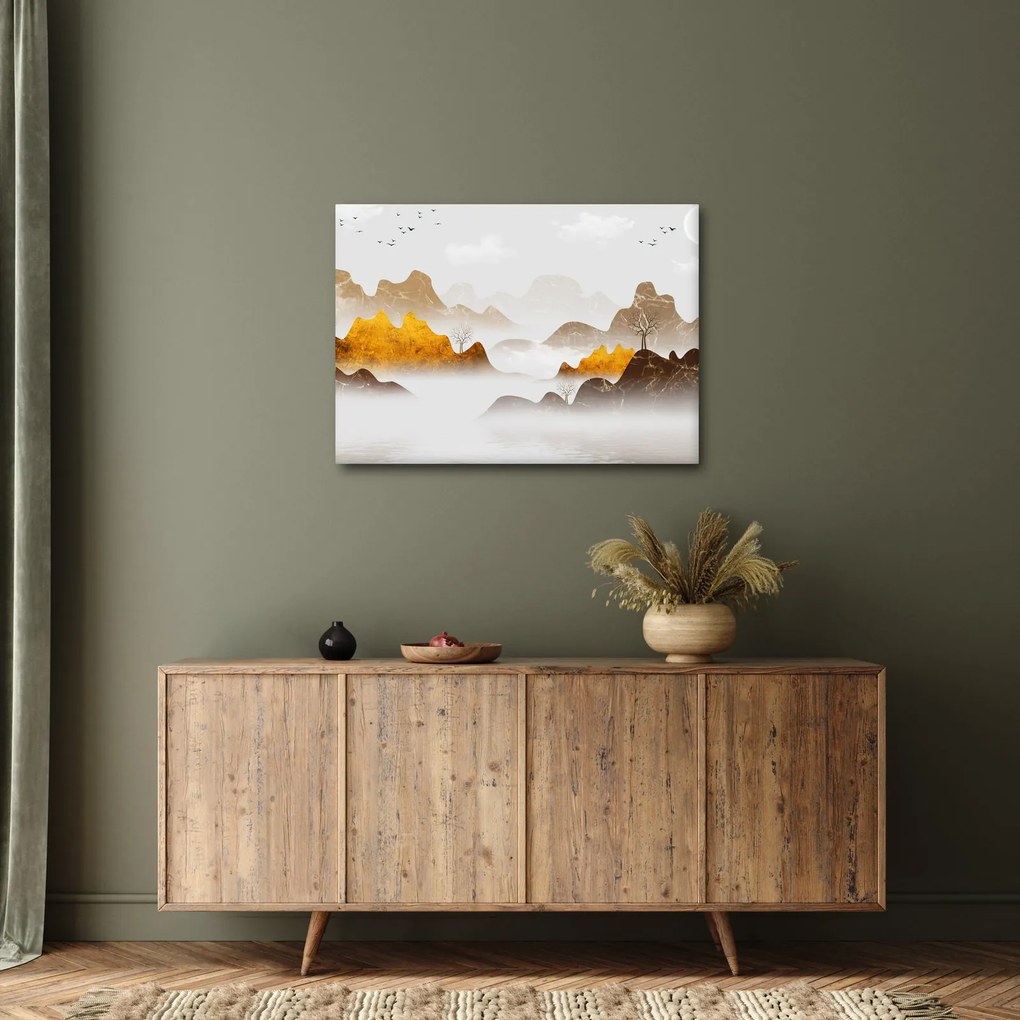 Obraz - Góry we mgle (70x50 cm)