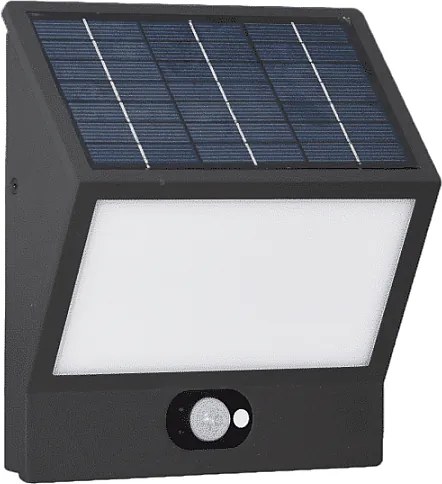 EGNA - Czarny reflektor solarny 4000K, lampa zewnętrzna Beneito Faure