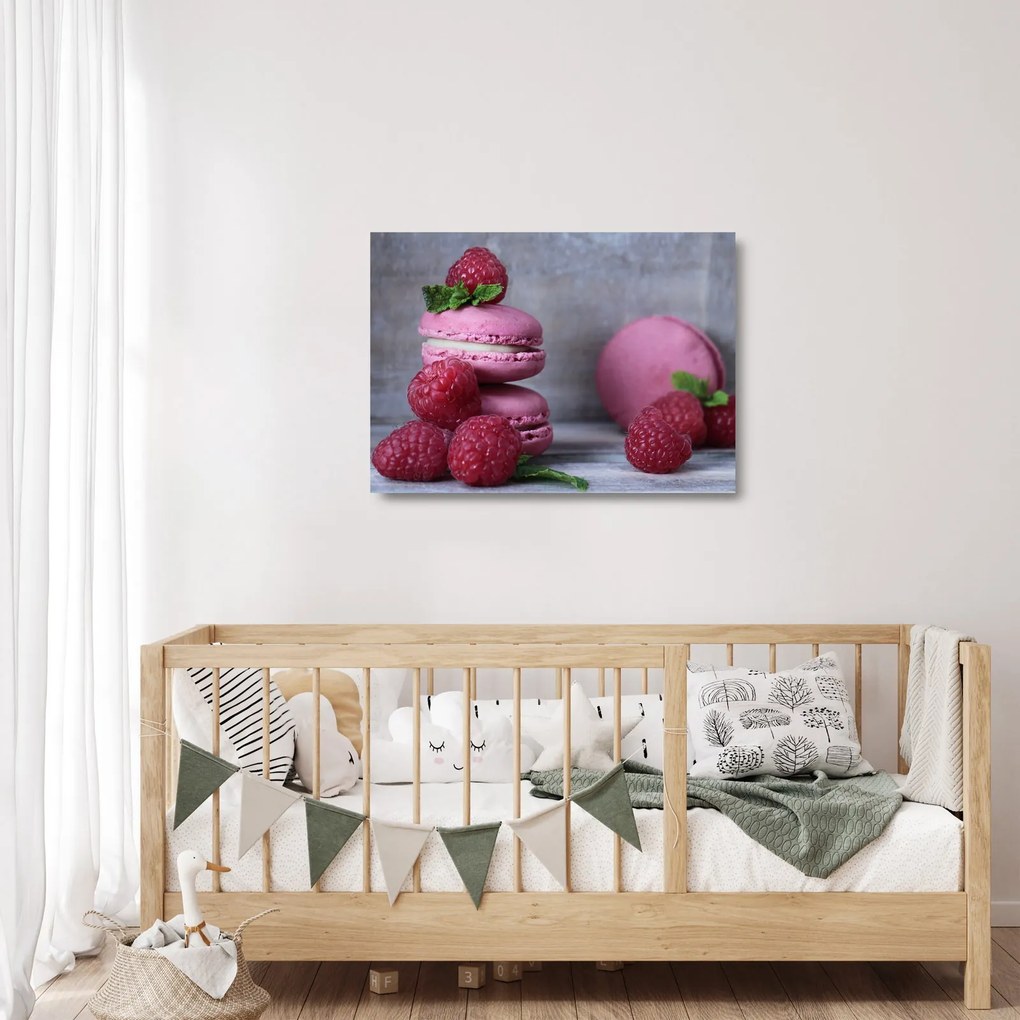 Obraz na szkle makaroników (70x50 cm)