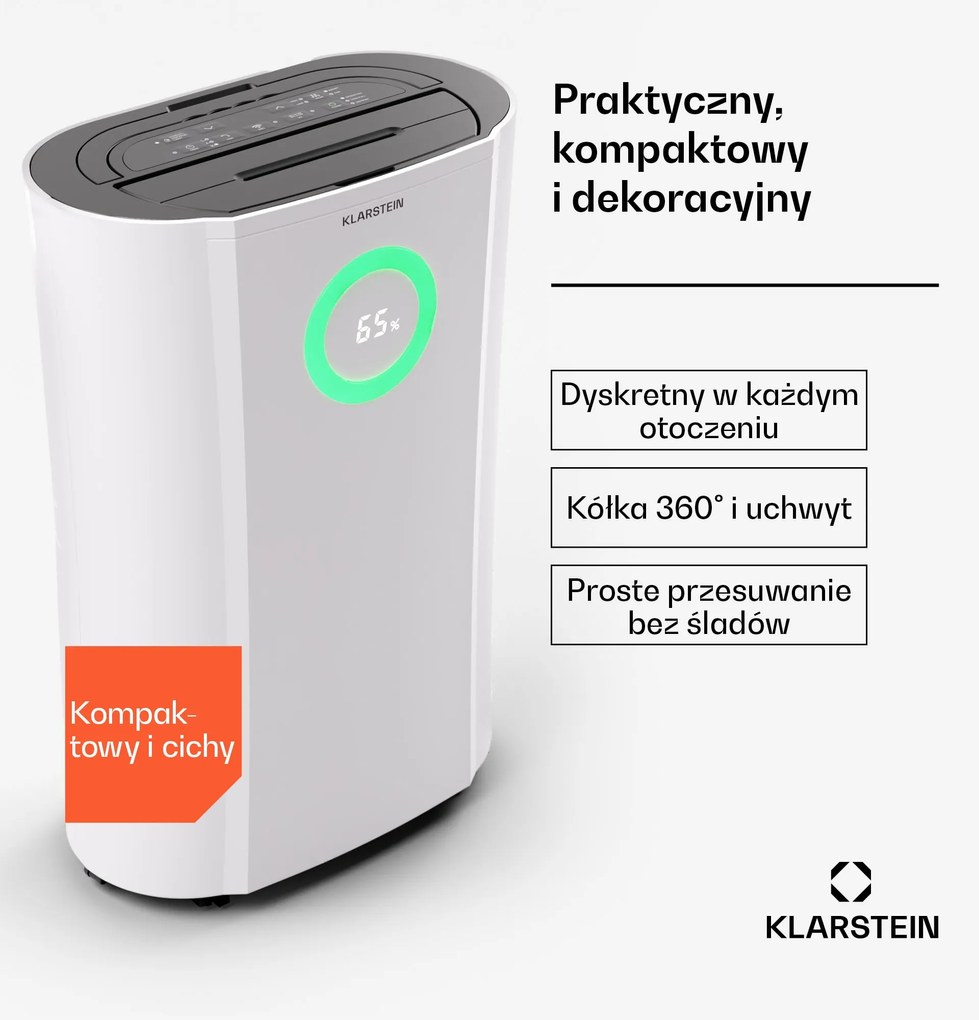 Klarstein DryFy Pro Smart 20L/24h 4L Osuszacz powietrza Biały