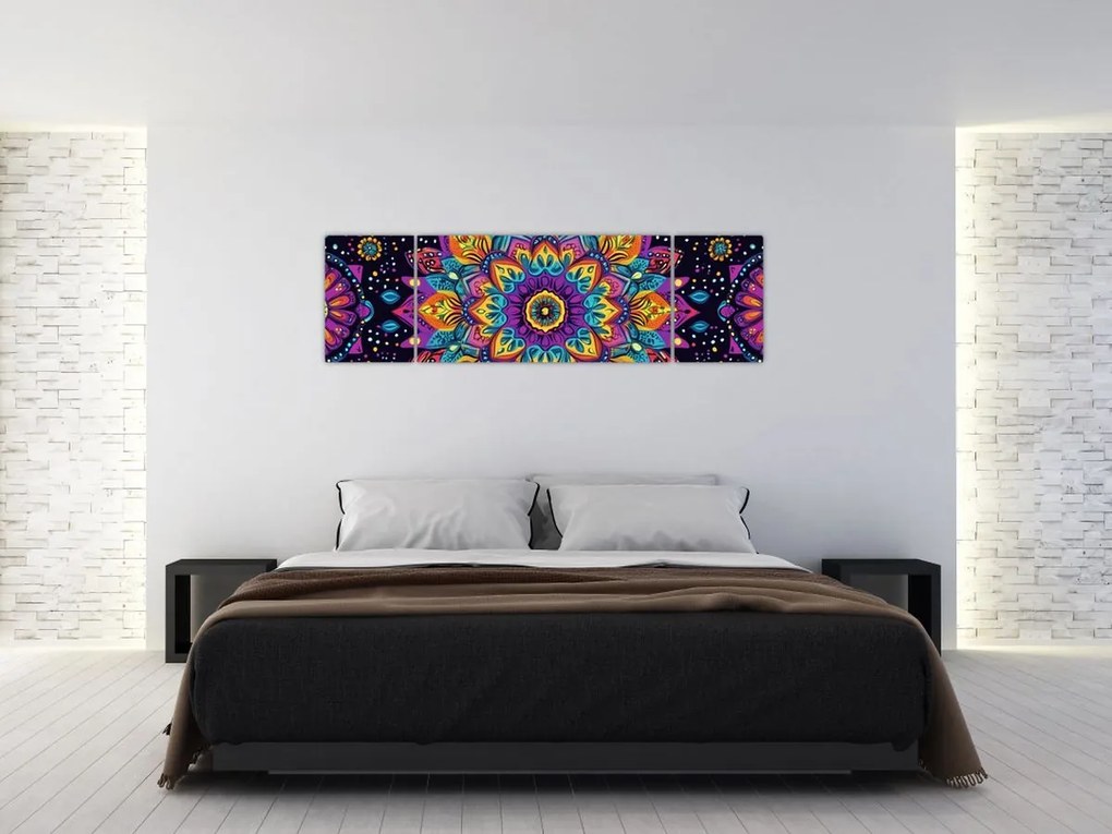 Obraz - Kalejdoskopowa mandala (170x50 cm)