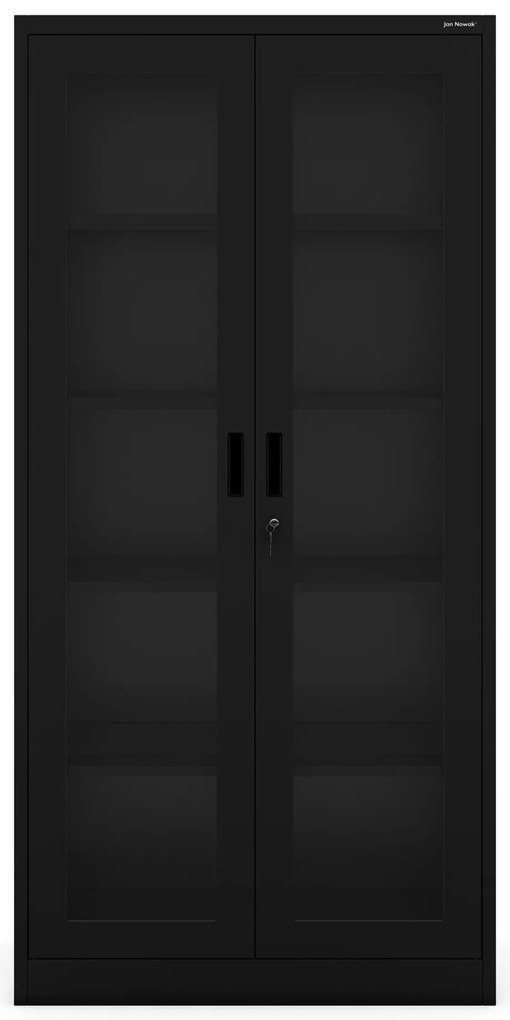 Szafa przeszkolona AMELIA 900 x 1850 x 400 mm, czarna