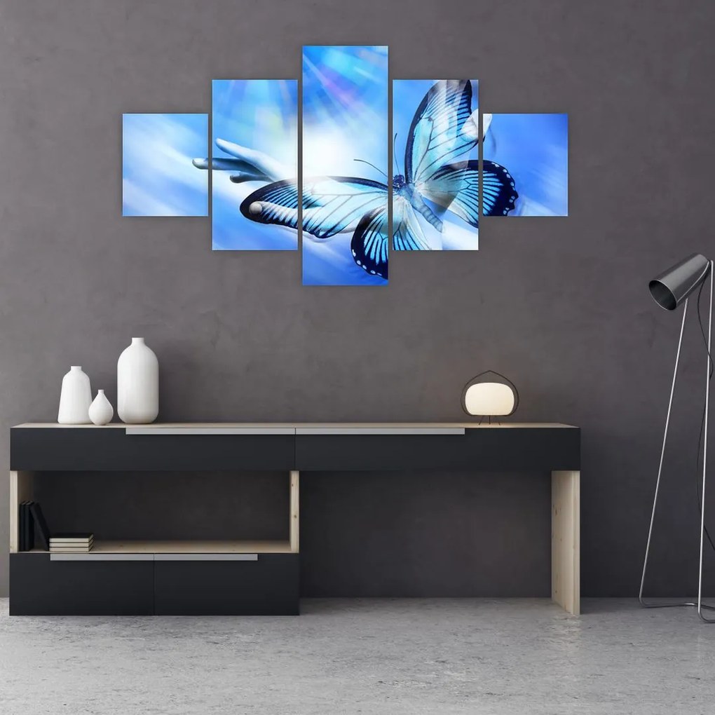Obraz - Motyl, symbol nadziei (125x70 cm)