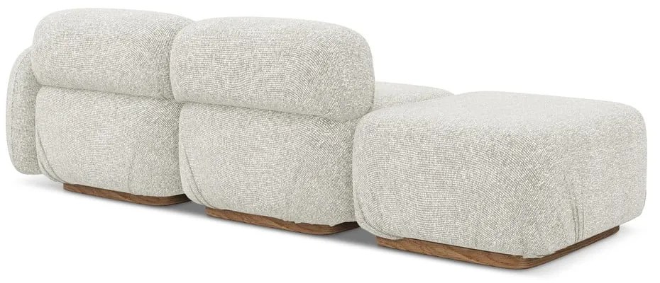 Kremowy szezlong modułowy (prawostronny) Ailani – Makamii