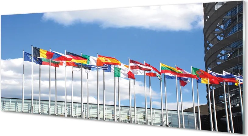 Szklany Panel Kilka Flag Państwowych