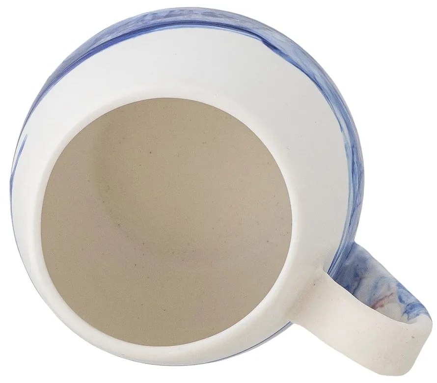 Biało-niebieskie kamionkowe filiżanki zestaw 4 szt. 250 ml Lyre – Bloomingville