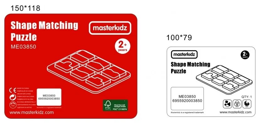 Masterkidz tablica edukacjna sorter dopasowanie kształty i kolory