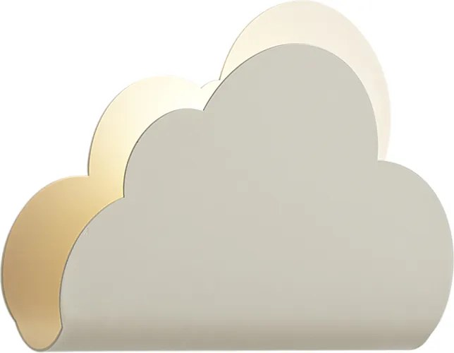 Dziecięca lampa ścienna w kształcie chmurki z promieniami słońca, beżowa - Cloudy Dla dzieci Oswietlenie wewnetrzne