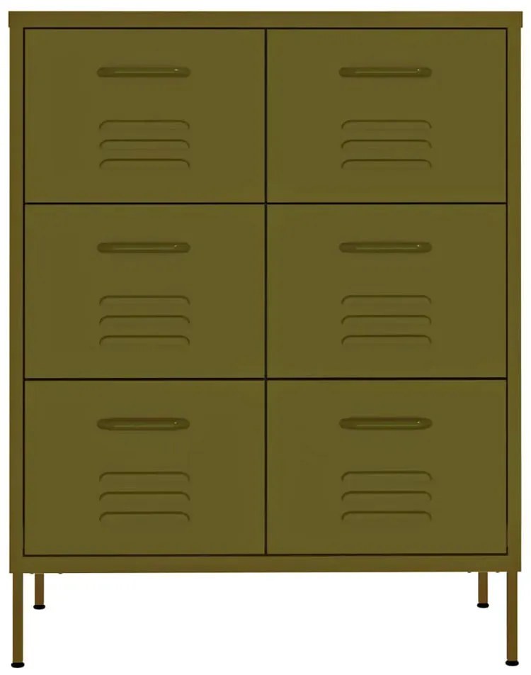 Oliwkowa szafka garażowa na narzędzia R1-D81