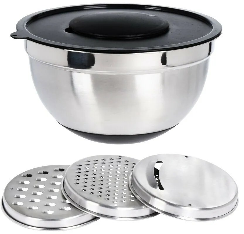 Misa nierdzewna z pokrywą i tarkami