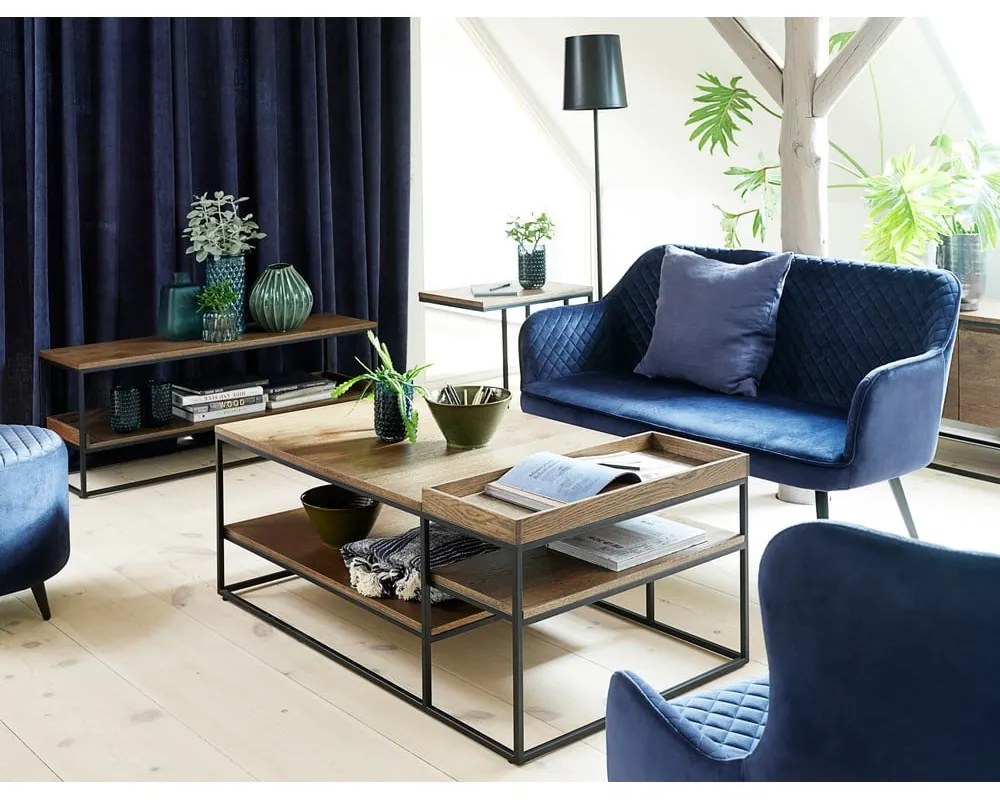 Brązowy stolik 70x120 cm Rivoli – Unique Furniture