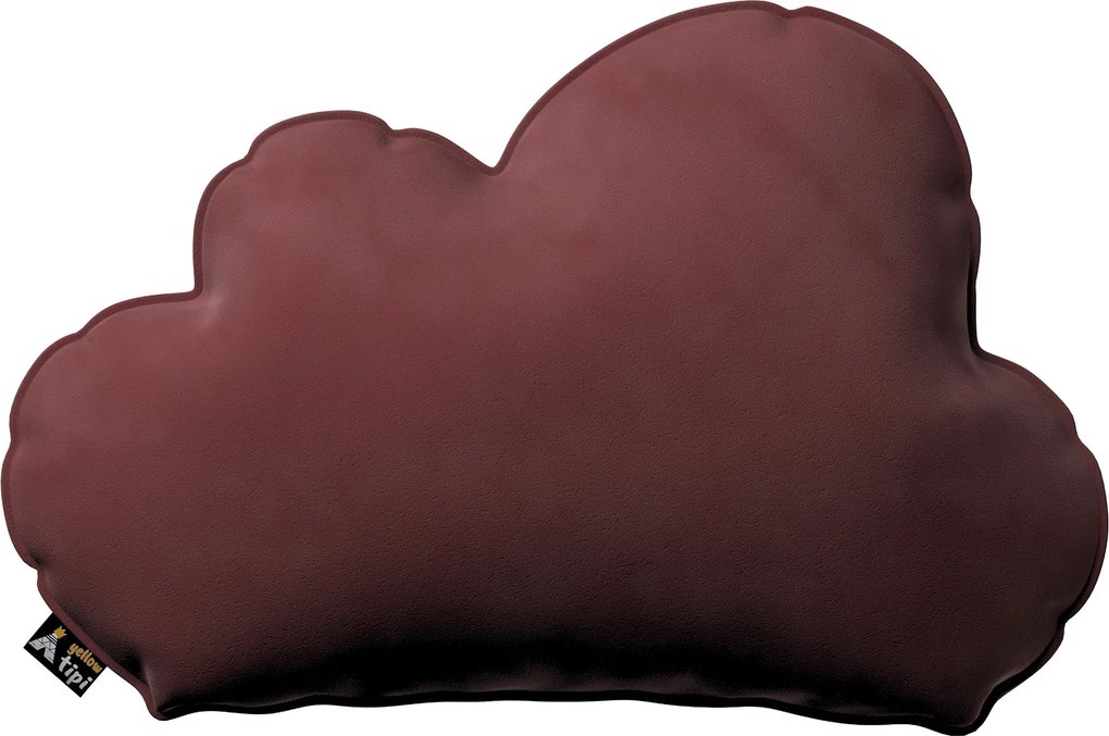 Poduszka Soft Cloud kolor czerwony tkanina połyskliwa, welwetowa