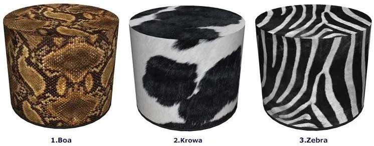 Okrągła pufa z motywem zwierzęcym 3 wzory - Klimer 4X