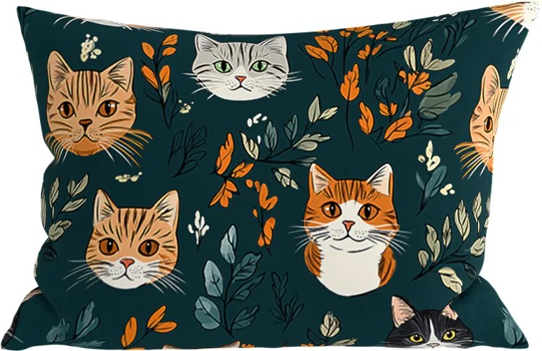 Poszewka na poduszkę z polibawełny CATTAMI POLY 50x70 cm, ciemnozielony