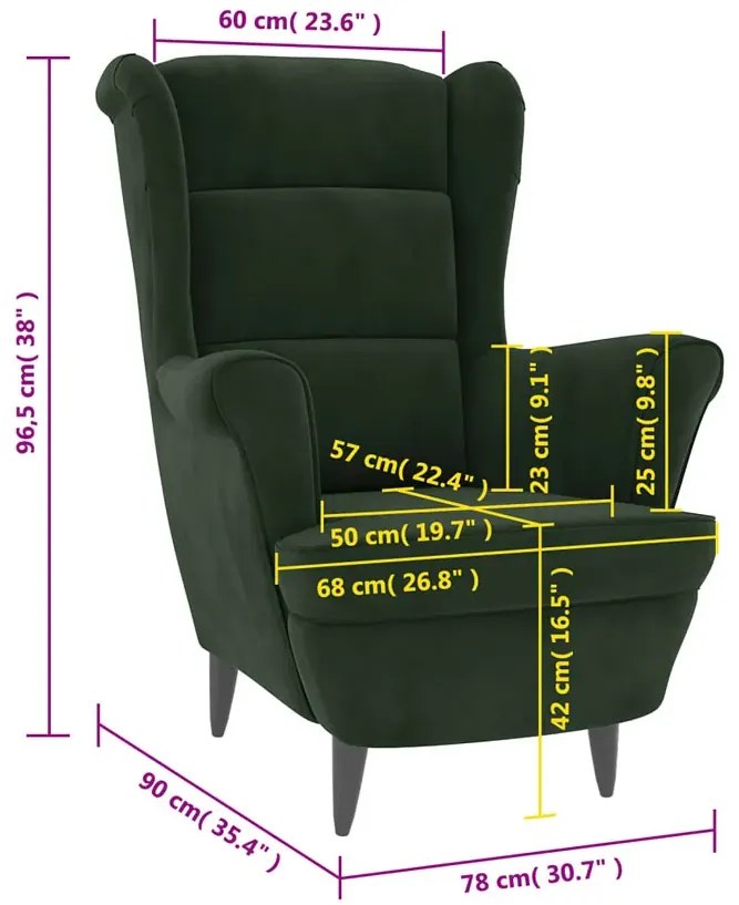 Ciemnozielony tapicerowany welurem fotel W1-R98