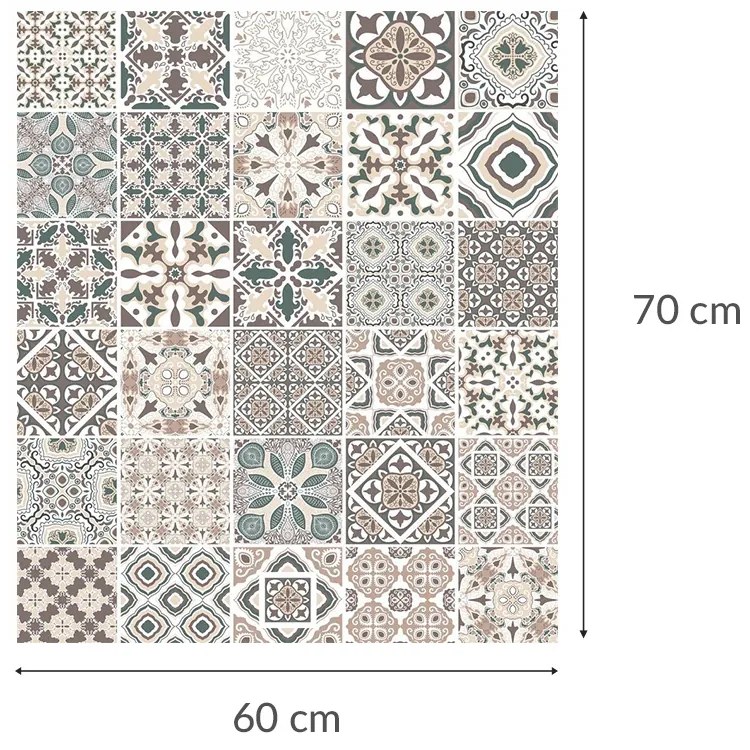 Szklana płyta ochronna na kuchenkę FLOOR TILE, 60 x 70 cm, WENKO