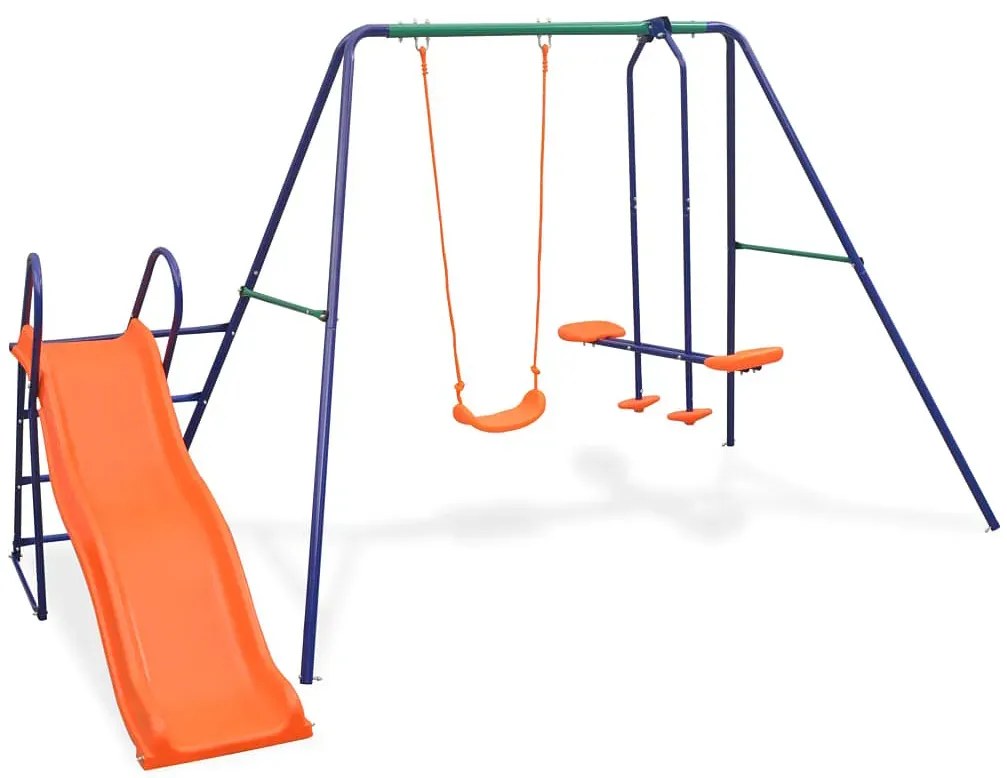 Zestaw huśtawki ogrodowej ze zjeżdżalnią M2-F16