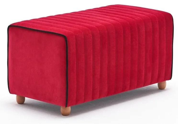 Stołek Mabel Pouf Czerwony