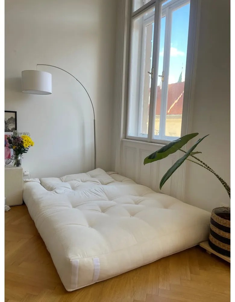 Rozkładany fotel z lnianym obiciem Karup Design Hippo Linen