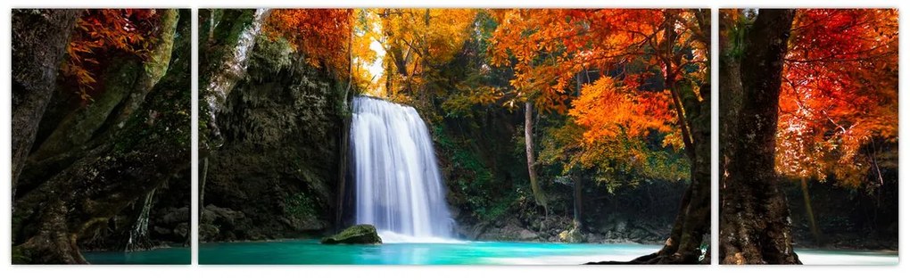 Obraz - Szmaragdowa Laguna (170x50 cm)