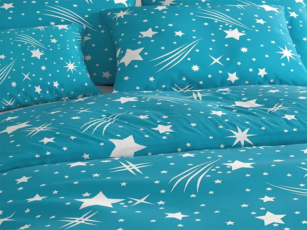 PrzytulneMieszkanie.pl PrzytulneMieszkanie.pl Pościel bawełniana NIGHT SKY turkusowa
