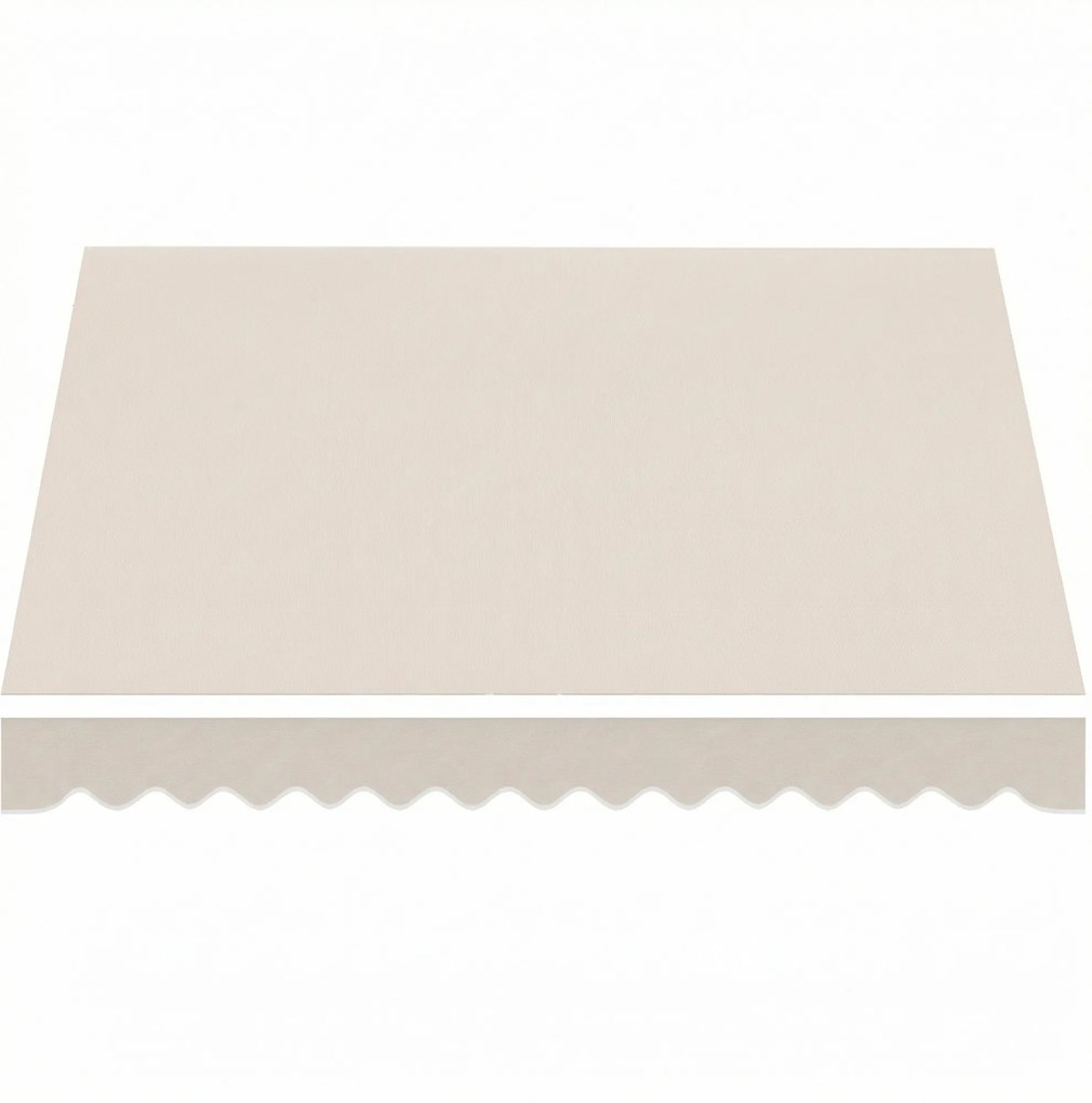 Outsunny Zamienny materiał markizy – osłona przeciwsłoneczna UPF 50+ do ramy 3,5 x 2,5 m, kremowobiała | Aosom PL