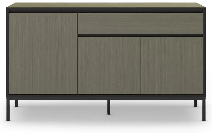Ciemnozielona niska komoda 140x80 cm Lorenza – Marckeric