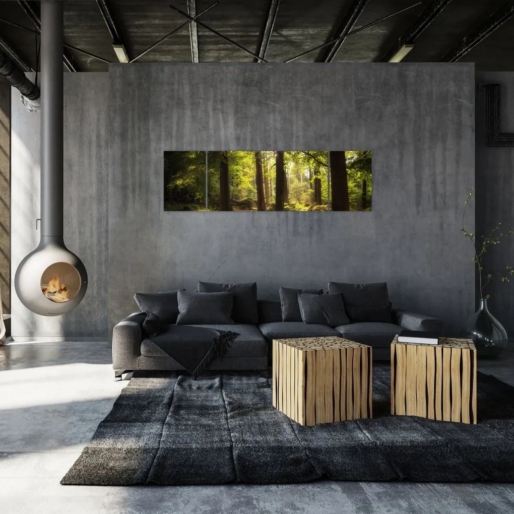 Obraz sennego lasu (170x50 cm)
