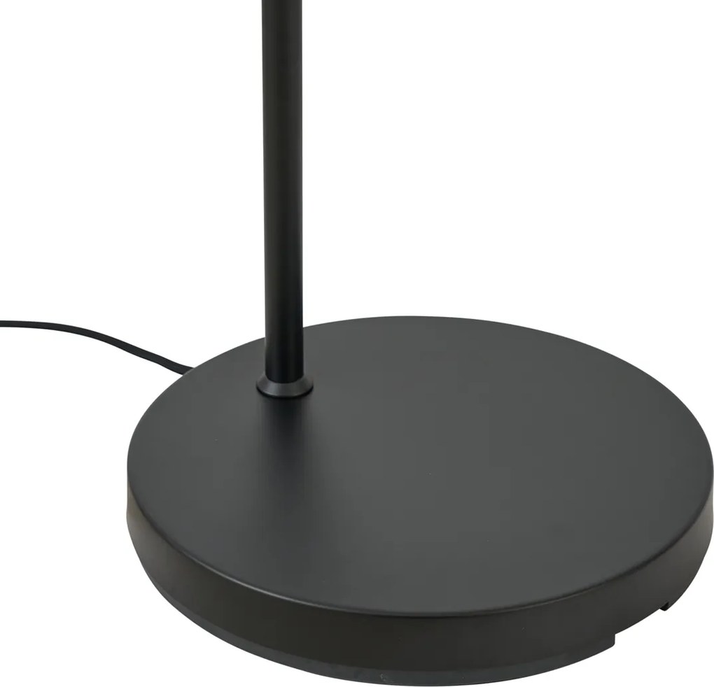 Lampa podłogowa w stylu Hotel Chic czarno-złota z zielonym szkłem - Zuzanna