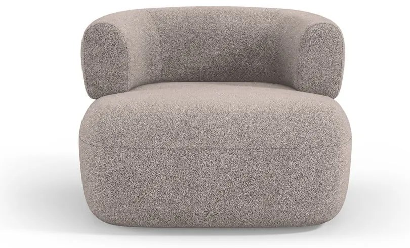 Beżowy fotel z materiału bouclé Jenny – Micadoni Home