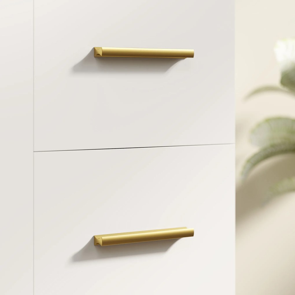 HOMCOM Szafka łazienkowa, 3-poziomowy design, MDF, płyta wiórowa, Biały