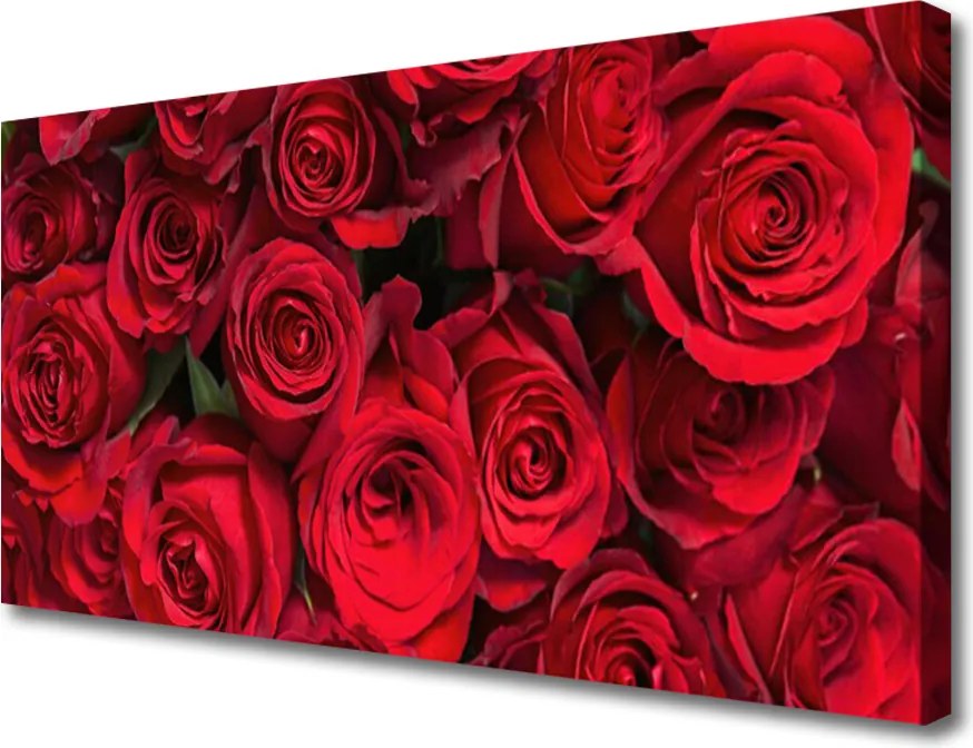 Obraz canvas Klasyczny Bukiet Czerwonych Róż