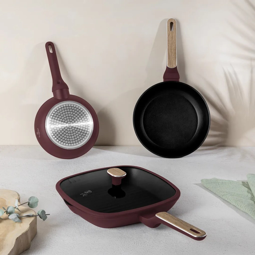 BerlingerHaus Zestaw patelni z powłoką tytanowąLeonardo Nordic, 3+1 szt.