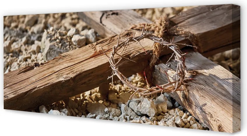 Zdjęcie na płótnie Krzyż, Kamienie i Ciernie