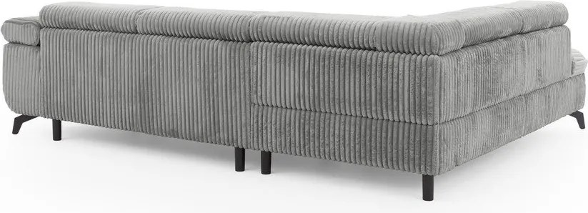 Jasnoszary sztruksowy narożnik (lewostronny/w kształcie litery L) Marbeya – Ropez