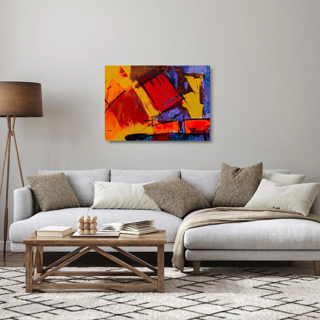 Obraz na szkle abstrakcji (70x50 cm)