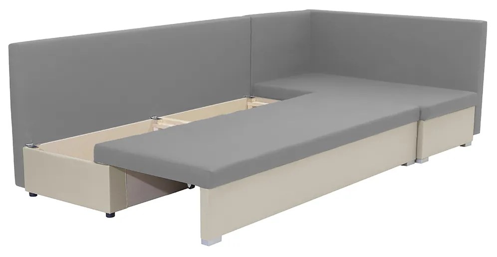 MEGA OKAZJA Narożnik kanapa z funkcją spania ARKO Czarny/Zielony