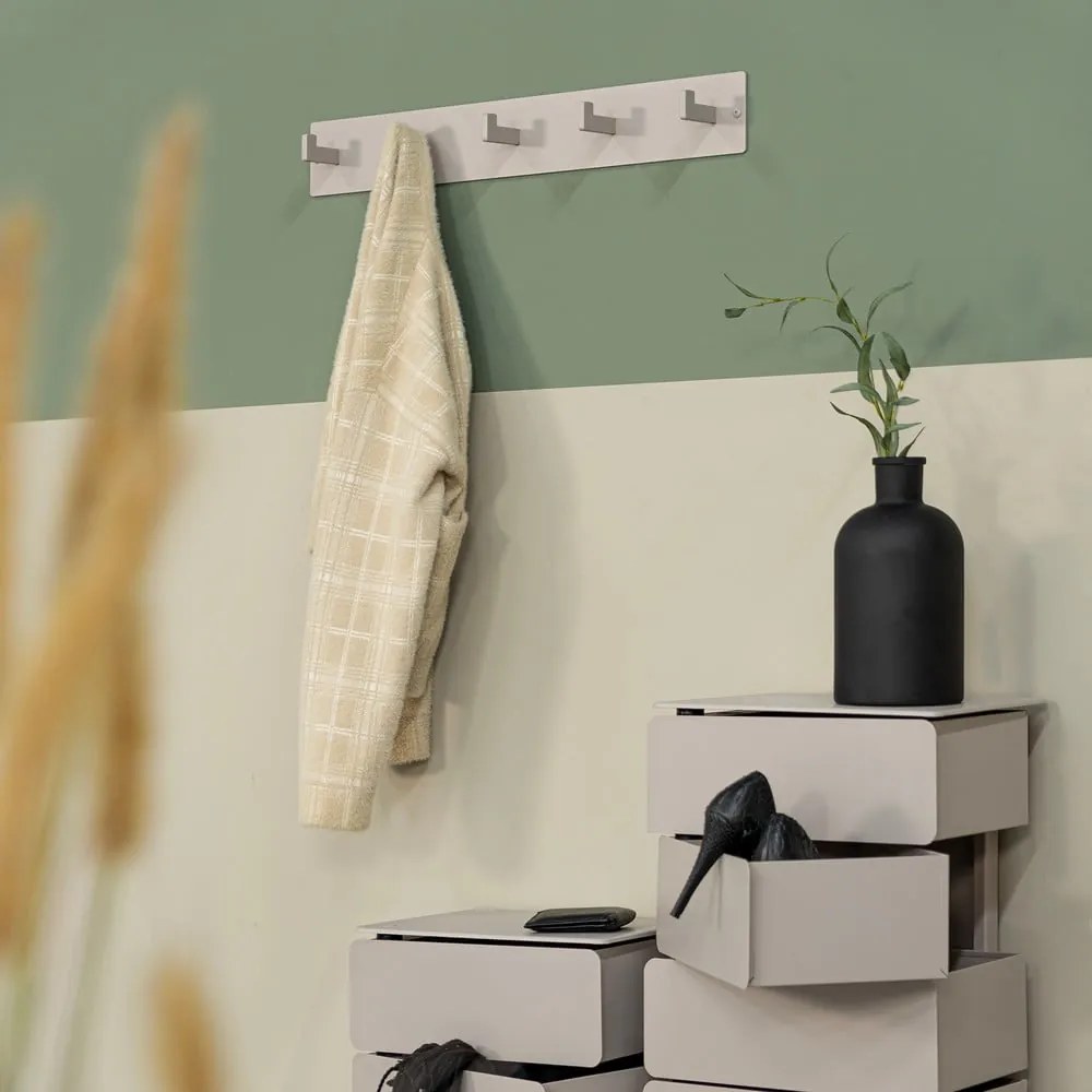 Szarobrązowy metalowy wieszak ścienny 70 cm Leatherman – Spinder Design