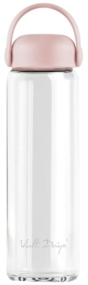 Różowa szklana butelka 540 ml Fuori – Vialli Design