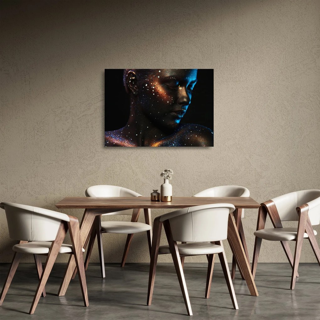 Błyszczący obraz kobiety (70x50 cm)